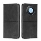 For Huawei nova Y90 4G Cow Texture Magnetic Horizontal Flip Leather Phone Case(Black) - 1