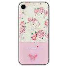 For iPhone XR Bronzing Butterfly Flower TPU Phone Case(Peony) - 1