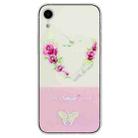 For iPhone XR Bronzing Butterfly Flower TPU Phone Case(Rose Heart) - 1