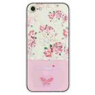 For iPhone SE 2022 / SE 2020 / 8 / 7 Bronzing Butterfly Flower TPU Phone Case(Peony) - 1