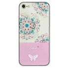 For iPhone SE 2022 / SE 2020 / 8 / 7 Bronzing Butterfly Flower TPU Phone Case(Peacock Flower) - 1