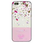 Bronzing Butterfly Flower TPU Phone Case For iPhone 8 Plus / 7 Plus(Peach Blossoms) - 1