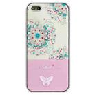 Bronzing Butterfly Flower TPU Phone Case For iPhone 8 Plus / 7 Plus(Peacock Flower) - 1
