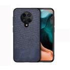 For Xiaomi Redmi K30 Pro Shockproof Splicing PU + Cloth Texture PC + TPU Protective Case(Blue) - 1