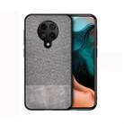 For Xiaomi Redmi K30 Pro Shockproof Splicing PU + Cloth Texture PC + TPU Protective Case(Grey) - 1