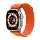 Nylon Loop Watch Band For Apple Watch Ultra & Ultra 2 49mm / Series 9&8&7 45mm / SE 2&6&SE&5&4 44mm(Orange) - 1