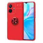 For vivo iQOO/Y77e Metal Ring Holder TPU Phone Case(Red) - 1