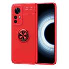 For Xiaomi Redmi K50 Ultra / 12T / 12T Pro Metal Ring Holder TPU Phone Case(Red) - 1