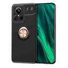 For Realme GT2 Explorer Master Metal Ring Holder TPU Phone Case(Black+Rose Gold) - 1