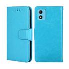 For TCL 305i Crystal Texture Horizontal Flip Leather Phone Case(Light Blue) - 1