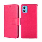 For TCL 305i Crystal Texture Horizontal Flip Leather Phone Case(Rose Red) - 1