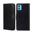 For TCL 305i Crystal Texture Horizontal Flip Leather Phone Case(Black) - 1