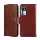 For Xiaomi Redmi K50 Ultra/Xiaomi 12T/Xiaomi 12T Pro Crystal Texture Horizontal Flip Leather Phone Case(Brown) - 1