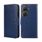 For Asus Zenfone 9 Crystal Texture Horizontal Flip Leather Phone Case(Royal Blue) - 1
