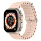 Ocean Silicone Watch Band For Apple Watch Ultra 49mm / Series 8&7 45mm / SE 2&6&SE&5&4 44mm (Light Pink) - 1