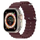 Ocean Silicone Watch Band For Apple Watch Ultra & Watch Ultra 2 49mm / Series 9&8&7 45mm / SE 3&SE 2&6&SE&5&4 44mm (Wine Red) - 1