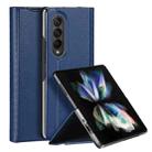 For Samsung Galaxy Z Fold3 5G DUX DUCIS Bril Series PU + TPU Phone Case(Blue) - 1