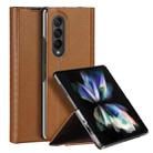 For Samsung Galaxy Z Fold3 5G DUX DUCIS Bril Series PU + TPU Phone Case(Brown) - 1