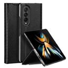 For Samsung Galaxy Z Fold4 DUX DUCIS Bril Series PU + TPU Phone Case(Black) - 1