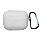 Earphone Silicone Protective Case with Buckle For AirPods Pro 2(White) - 1