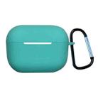 Earphone Silicone Protective Case with Buckle For AirPods Pro 2(Mint Green) - 1