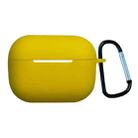 Earphone Silicone Protective Case with Buckle For AirPods Pro 2(Yellow) - 1