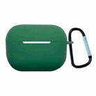Earphone Silicone Protective Case with Buckle For AirPods Pro 2(Mustard Green) - 1