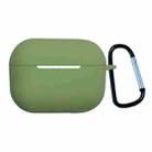 Earphone Silicone Protective Case with Buckle For AirPods Pro 2(Matcha Green) - 1