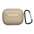 Earphone Silicone Protective Case with Buckle For AirPods Pro 2(Milk Tea Color) - 1