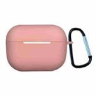 Earphone Silicone Protective Case with Buckle For AirPods Pro 2(Pink) - 1