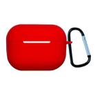 Earphone Silicone Protective Case with Buckle For AirPods Pro 2(Red) - 1