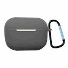 Earphone Silicone Protective Case with Buckle For AirPods Pro 2(Galaxy Grey) - 1