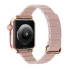 Reverse Buckle Magnetic Watch Band For Apple Watch Series 8&7 45mm / SE 2&6&SE&5&4 44mm(1# Pink) - 1