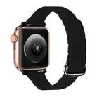 Reverse Buckle Magnetic Watch Band For Apple Watch Series 8&7 45mm / SE 2&6&SE&5&4 44mm(13# Black) - 1