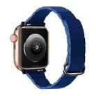 Reverse Buckle Magnetic Watch Band For Apple Watch Series 8&7 45mm / SE 2&6&SE&5&4 44mm(15# Midnight Blue) - 1
