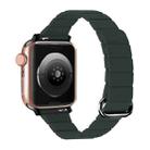 Reverse Buckle Magnetic Watch Band For Apple Watch Series 8&7 41mm / SE 2&6&SE&5&4 40mm(16# Pine Needle Green) - 1