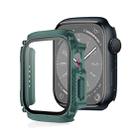 Screen Tempered Glass Film Armor Waterproof Watch Case For Apple Watch Series 8&7 45mm(Green) - 1