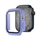 Screen Tempered Glass Film Armor Waterproof Watch Case For Apple Watch Series 8&7 45mm(Purple) - 1