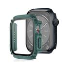 Screen Tempered Glass Film Armor Waterproof Watch Case For Apple Watch Series 8&7 41mm(Green) - 1