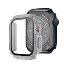 Screen Tempered Glass Film Armor Waterproof Watch Case For Apple Watch Series 8&7 41mm(Grey) - 1