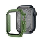 Screen Tempered Glass Film Armor Waterproof Watch Case For Apple Watch Series 8&7 41mm(Army Green) - 1