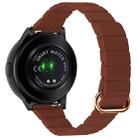 For Samsung Galaxy Watch5 20mm Magnetic Buckle Leather Watch Band(Rose Gold+Dark Brown) - 1