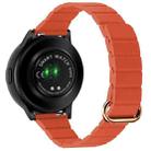 For Samsung Galaxy Watch5 20mm Magnetic Buckle Leather Watch Band(Rose Gold+Orange) - 1