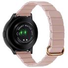 For Samsung Galaxy Watch3 45mm 22mm Magnetic Buckle Leather Watch Band(Rose Gold+Gold Pink) - 1