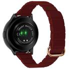 For Samsung Galaxy Watch3 45mm 22mm Magnetic Buckle Leather Watch Band(Rose Gold+Wine Red) - 1