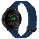 For Samsung Galaxy Watch3 45mm 22mm Magnetic Buckle Leather Watch Band(Silver+Midnight Blue) - 1