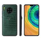 For Huawei Mate 30 Fierre Shann Crocodile Texture PU Leather Protective Case with Card Slot(Green) - 1