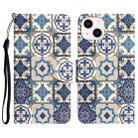 For iPhone 14 Colored Drawing Leather Phone Case (Vintage Totem) - 1