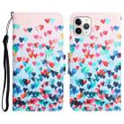 For iPhone 11 Pro Colored Drawing Leather Phone Case(Heart) - 1