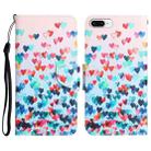 Colored Drawing Leather Phone Case For iPhone 7 Plus / 8 Plus(Heart) - 1